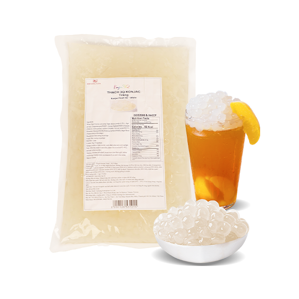 Thạch konjac 3Q trắng  白色 3Q蒟蒻晶球